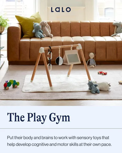 Miniatura 2 de Lalo Gimnasio y tapete de juegos para bebés y niños pequeños – Alfombra de juego ecológica Sage – Gimnasio y accesorios para bebés es fácil