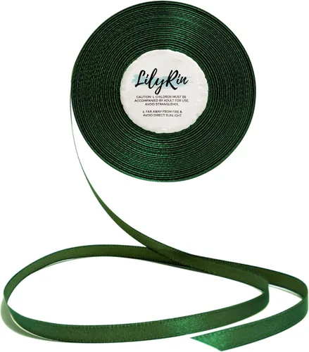 Miniatura 15 de Rollo de satén de cinta negra de 1/4 de pulgada, 36 yardas, perfecto para álbumes de recortes, arte, Halloween, corona, corsé, floral, embalaje