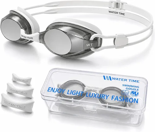 Miniatura 12 de Gafas de natación unisex Swipe para hombres y mujeres, antivaho, tecnología UV, correa doble, sin fugas, gafas de natación Negro y azul