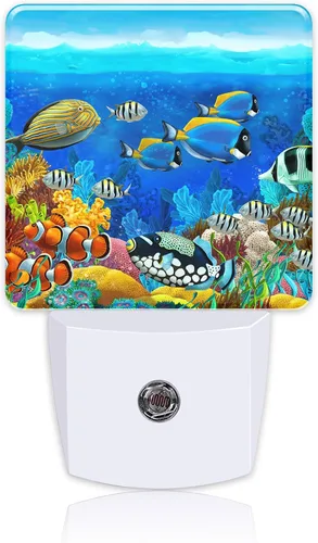 Miniatura 13 de Luz nocturna con colibríes y mariposas azules, enchufe de pared con sensor de atardecer a amanecer, linda luz nocturna para niñas, niños, mujeres