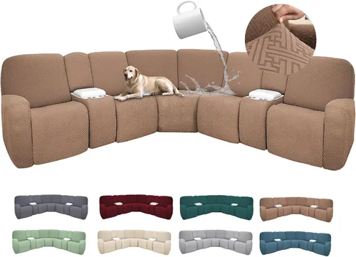 Miniatura 136 de Fundas de sofá reclinable seccional 100% impermeables para sofá reclinable en forma de L, funda de sofá modular de esquina en forma de L, fundas