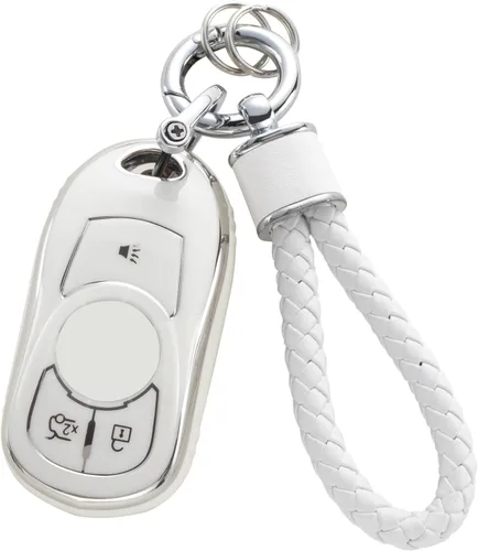 Miniatura 22 de YO&YOYE - Funda para llavero Ford con llavero, protector de llavero de TPU suave para F150 Explorer Mustang Edge Lincoln MKZ MKX MKC