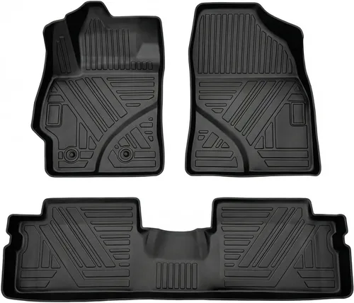 Miniatura 7 de YQ Alfombrillas para Toyota Tundra CrewMax Cab 2022-2026, TPE para todo tipo de clima, juego completo de 2 filas delanteras y traseras para Tundra