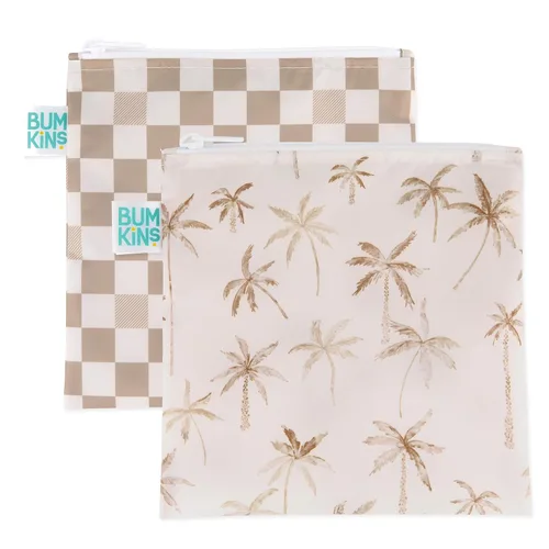 Miniatura 14 de Bumkins Bolsas de aperitivos reutilizables, para el almuerzo escolar de niños y para adultos, tela lavable, bolsa de tela impermeable