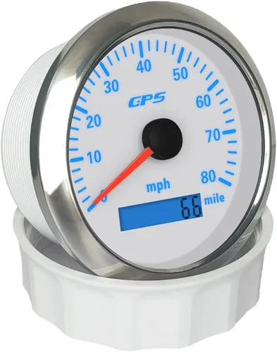 Miniatura 33 de ELING Velocímetro GPS de 3.346 in 0-200 MPH Kit de medidor de velocidad para coche, camión, motocicleta con 7 retroiluminaciones 12 V 24 V