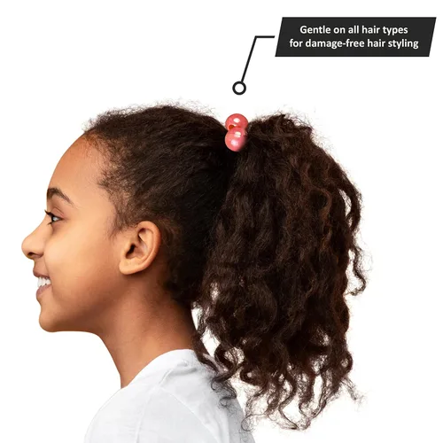 Miniatura 5 de 16 piezas Coletas Bolas de 24MM (0.94 in) Elásticos para Cabello Colección Bolas de Coleta de Colores Brillantes Para Niñas y Niños Pequeños Liso