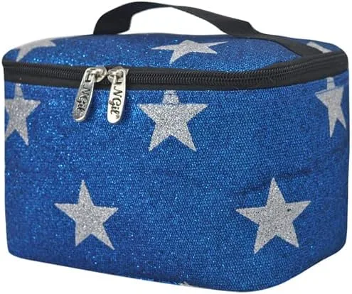 Miniatura 31 de NGIL Bolsa de cosméticos de viaje, bolsa organizadora de maquillaje para mujeres y niñas, Azul Rey Diamantina, Casual