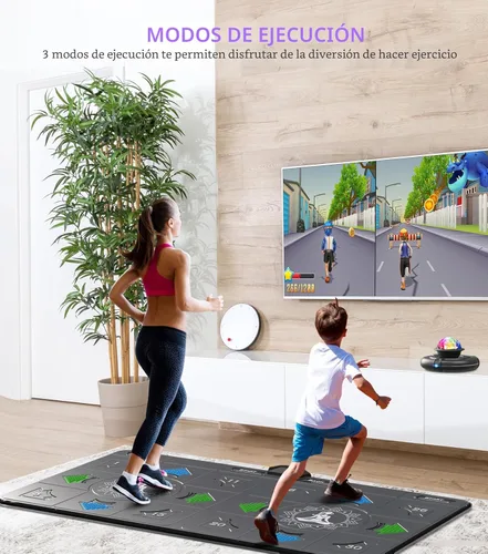 Miniatura 4 de FWFX Tapete de baile inalámbrico para niños y adultos, sistema interactivo de juegos de TV con almohadilla de baile de fitness, juegos deportivos