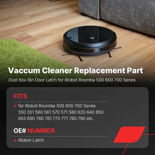 Miniatura 2 de Pestillo de puerta para caja de polvo para iRobot Roomba 500 600 700 Series 760 770 780 790 761 650 620 560 550 pieza de repuesto para aspiradora