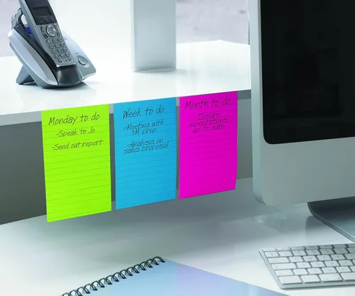 Miniatura 2 de Post-it Notas 4.921 in x 7.874 in Super Sticky Notas Pad 3.976 in x 5.984 in (paquete de 3)