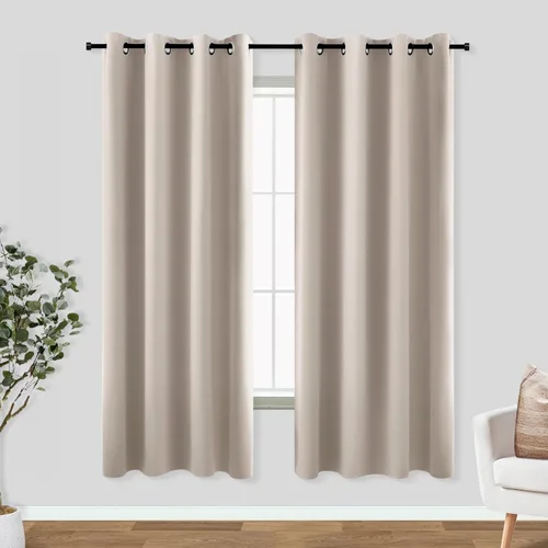 Miniatura 82 de Cortinas opacas de 72 pulgadas extra anchas para dormitorio, puerta corrediza de vidrio y patio, 2 paneles con ojales para oscurecer ventana grande