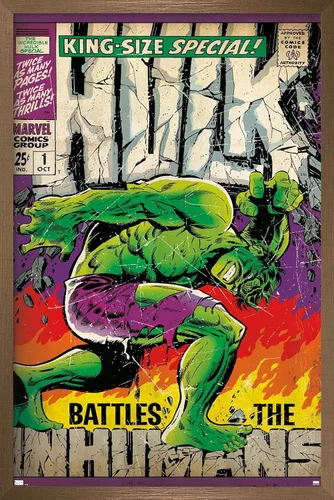 Miniatura 15 de Trends International Marvel Comics Hulk - Póster especial #1 para pared, 34 pulgadas de largo x 22.4 pulgadas, versión enmarcada en negro Versión
