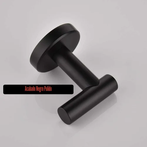Miniatura 9 de JQK TH100-PB-P2 - Gancho negro para toallas de baño, cocina, garaje, montaje en la pared (paquete de 2), acero inoxidable 304 negro mate, TH100-PB-P2