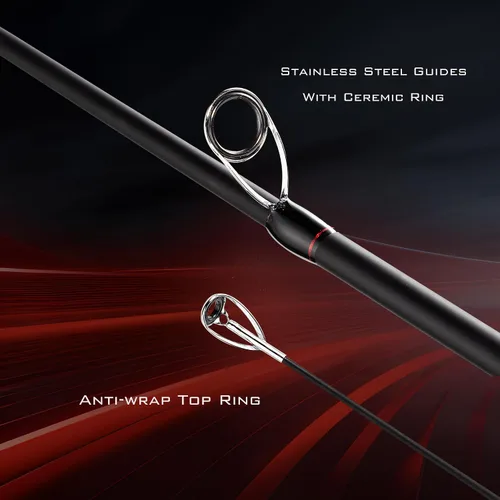 Miniatura 8 de EOW XPEDITE LITE Cañas de Pescar Telescópicas Portátiles y Combo, Cañas de Pesca de Spinning y Casting, Blanks de Caña de Carbono 24T, Punta