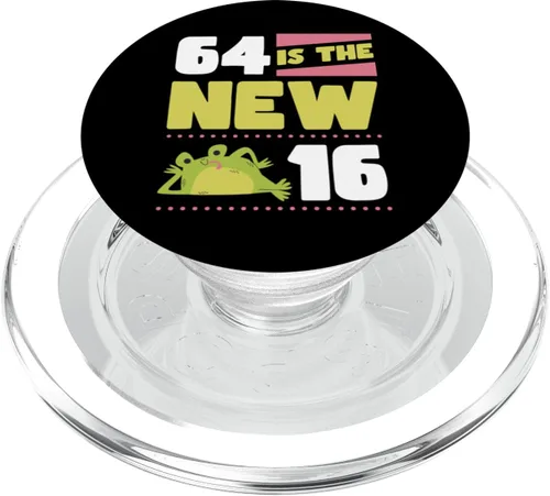 64 Is The New 16 64th bisiesto año broma de fiesta de cumpleaños PopSockets MagSafe PopGrip para iPhone