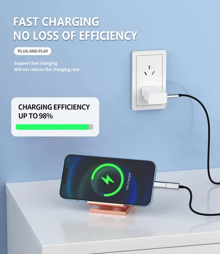 Miniatura 4 de Adaptador Lightning hembra a USB C macho cargador tipo C (paquete de 3) compatible con iPhone compatible con Samsung Galaxy Note S10 S20 S21 LG
