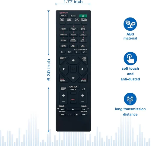 Miniatura 5 de RMT-AM420U RMTAM420U Control remoto apto para sistema estéreo de audio Sony MHC-V21D MHC-V41D MHC-V71D MHC-V42D MHC-V72D HCD-M60D HCD-M80D MHC-M60D