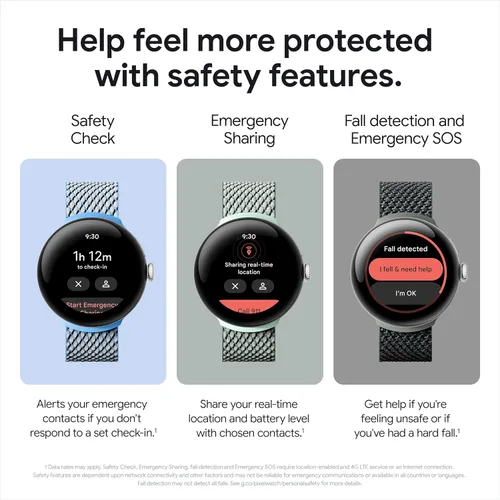 Miniatura 6 de Google Pixel Watch 2 con lo mejor de Fitbit y Google - Seguimiento de frecuencia cardíaca, gestión del estrés, características de seguridad - Reloj