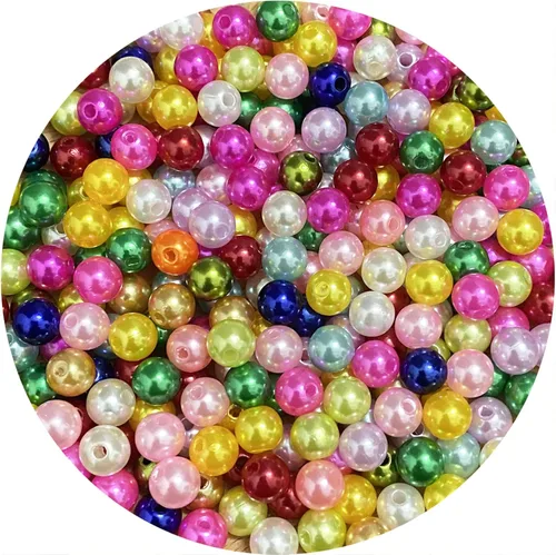 Miniatura 53 de Perlas de cuentas, 4000 piezas de cuentas de perlas de 3 mm redondas para llaveros, pulseras, collares, llaveros, joyería, manualidades, decoración
