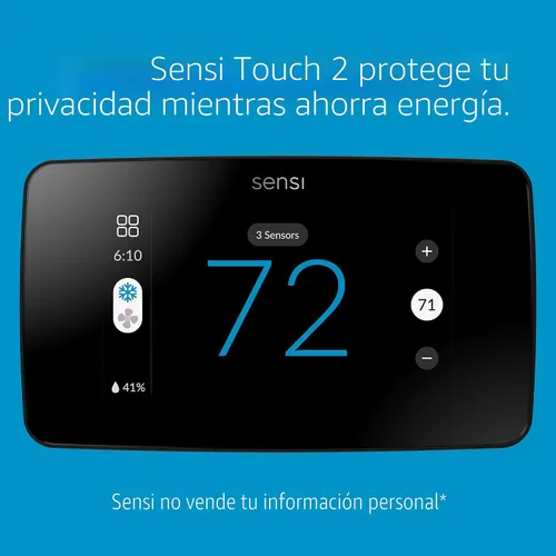 Miniatura 8 de Sensi Touch 2 - Termostato inteligente con pantalla táctil a color, 100 años de experiencia, programable, Wi-Fi, privacidad de datos, fácil