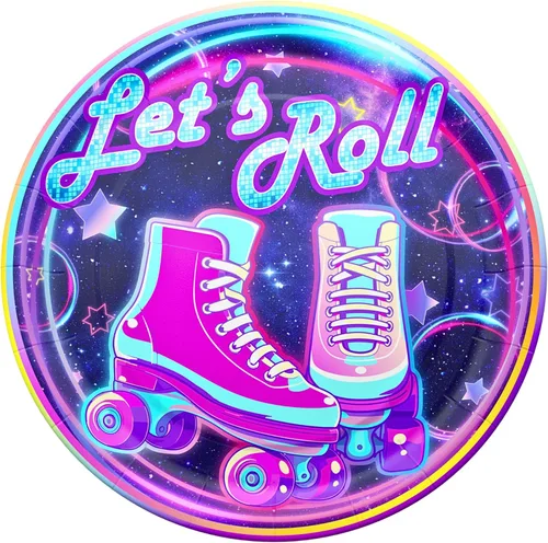 Miniatura 3 de Paquetes de suministros para fiestas de patinaje sobre ruedas (100 piezas para 16 invitados), fiesta de patinaje sobre ruedas, suministros de fiesta