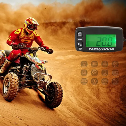 Miniatura 4 de Tacómetro de motor pequeño, medición de RPM, medidor digital de horas, para barco, motocicleta, motosierra, motocicleta, motocross, quitanieves