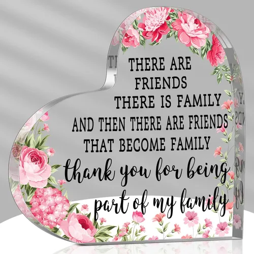 Miniatura 12 de Regalo de amistad navideño para mujeres y niñas, regalo de despedida, regalo de cumpleaños para mejores amigas, placa acrílica para amigos, regalo