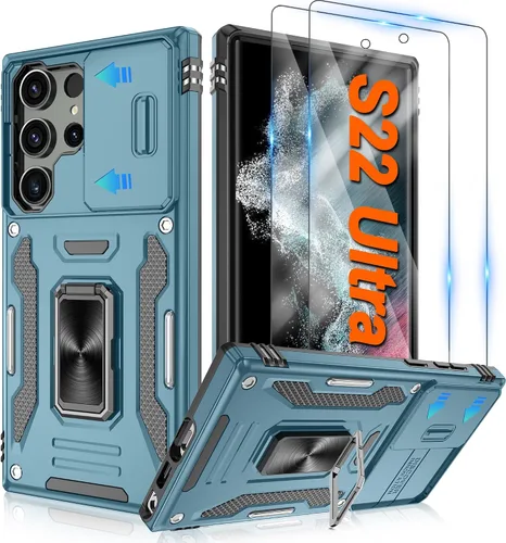 Miniatura 65 de Atump Funda para Motorola Moto G Play 2024 (4G) con [paquete de 2] protector de pantalla HD y cubierta para cámara deslizante, soporte de anillo