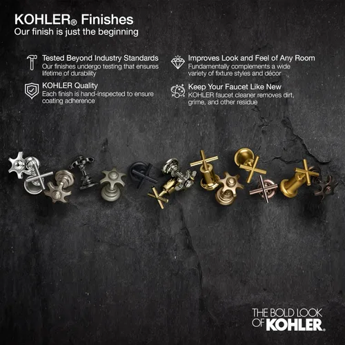 Miniatura 2 de KOHLER K-33151-2MB - Drenaje clicker para lavabo de baño sin desbordamiento, metal premium, resistente a la corrosión, latón cepillado vibrante