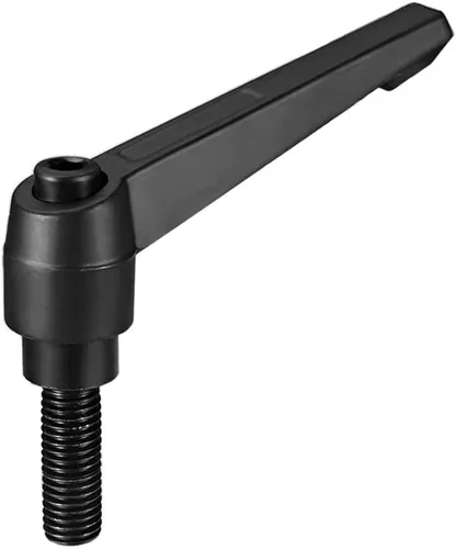 Miniatura 15 de uxcell Mango M6 x 1.575 in Palanca de sujeción ajustable Rosca Botón de trinquete macho roscado Perillas de tornillo de liberación rápida Pernos