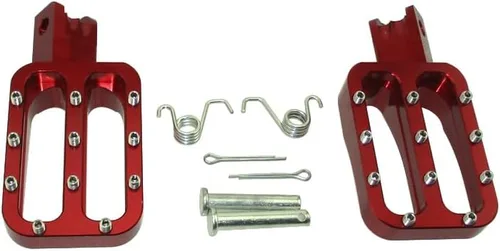 Miniatura 6 de Estriberas de aluminio CNC rojo para bicicleta de cross de fabricación china, 50 cc, 70 cc, 90 cc, 110 cc, 125 cc, 140 cc, 150 cc, 160 cc