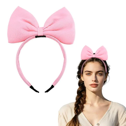 Miniatura 5 de Diademas con lazos grandes para mujer, diadema con lazo para el pelo para mujeres y niñas, aro de pelo con lazo, cumpleaños, Halloween, Navidad
