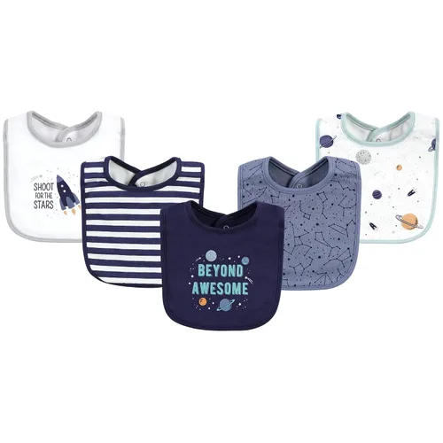 Miniatura 15 de Hudson Baby Baberos unisex de algodón para bebé, Hello World, talla única