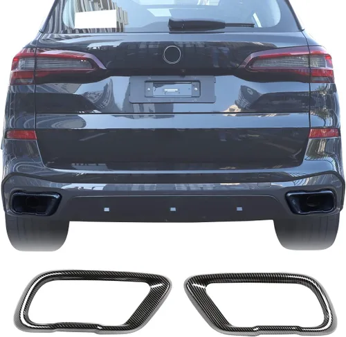 YIWANG Accesorios exteriores de acero inoxidable, silenciador de escape, cubierta de ajuste de tubo de cola, 2 piezas para BMW X5 G05 X7 G07