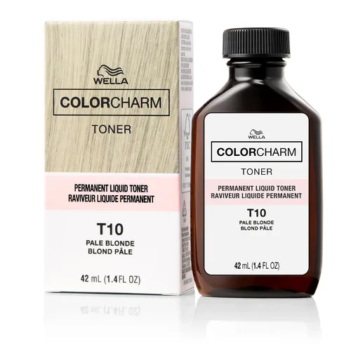 COLORCHARM Permanent Liquid Hair Toners | Neutralize Brass | Healthy-Looking Blondes Tones | Vegan & Free of Parabens T10 Rubio Pálido