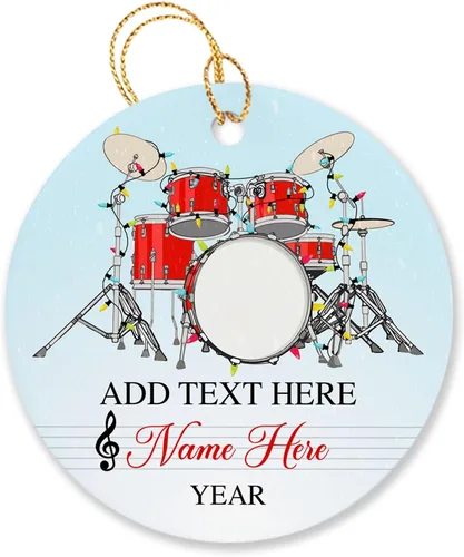 Miniatura 27 de Adorno de Navidad personalizado de acordeonista que toca acordeón, nombre personalizado y año, adorno de Navidad para acordeonista, instrumento