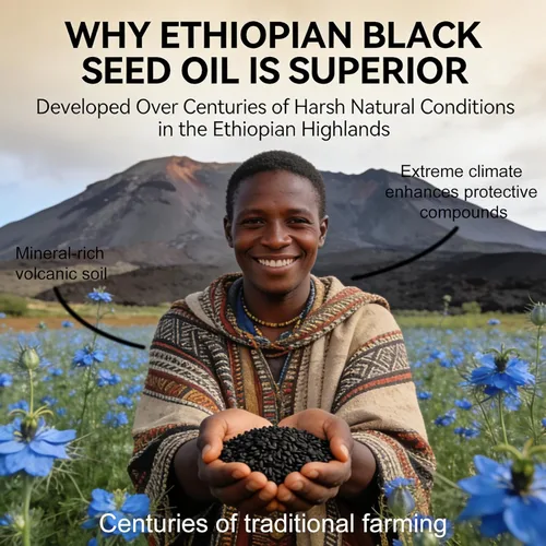 Miniatura 5 de Cápsulas blandas de aceite de semilla negra etíope orgánica, 60 unidades, prensado en frío con timoquinona que se produce a base de plantas
