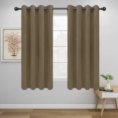Miniatura 54 de Easy-Going - Cortinas opacas para dormitorio, aislamiento térmico sólido con ojales, cortinas de ventana para reducción de ruido, cortinas