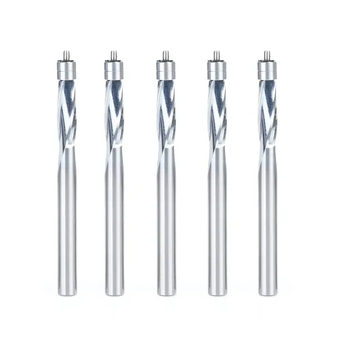 Amana Tool - 51436 Carburo Sólido Espiral Plástico Enrasado Trim 1/4 Dia x 3/4 x 1/4 Vástago x 3 I