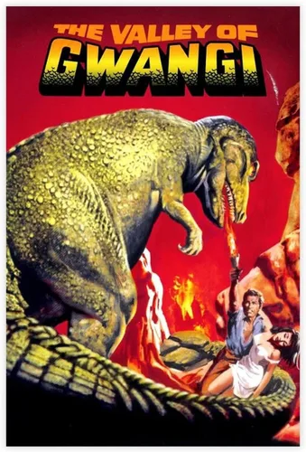 Miniatura 9 de SHUBIAO Póster de la película The Valley of Gwangi de los años 90, arte retro, 1 póster en lienzo para decoración de dormitorio, paisaje, oficina