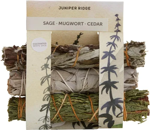 Miniatura 8 de Juniper Ridge Cedar Mugwort - Paquetes de incienso natural, aromaterapia y terapia de meditación relajante, orgánico sin fragancia sintética