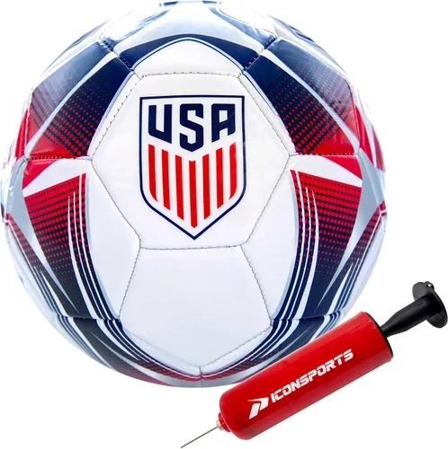 Icon Sports Balón de fútbol oficial de la Federación de Fútbol de USSF115BL-Blanco