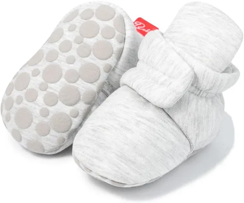 Miniatura 46 de Sawimlgy - Botines de algodón antideslizantes para recién nacido, con agarre, para cuna o para el invierno