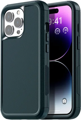 Miniatura 14 de AICase Funda para iPhone 14 Pro Max (6.7") con Protector de Pantalla de Vidrio, Protección contra Caídas de Servicio Pesado, Cuerpo Completo