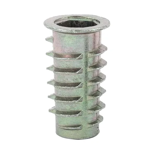 Miniatura 21 de E-Z LOK Inserto roscado para madera blanda, insertos de rosca hexagonal de zinc 1/4-20 roscas internas, 0.512 in de longitud, paquete de 100