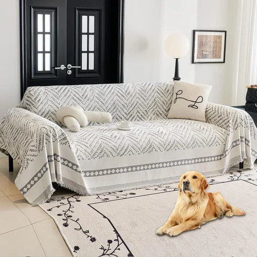 Miniatura 9 de HAOMAIJIA Funda de sofá antideslizante para sofá de 2 cojines, fundas de sofá seccionales lavables para perros y mascotas, protector de muebles