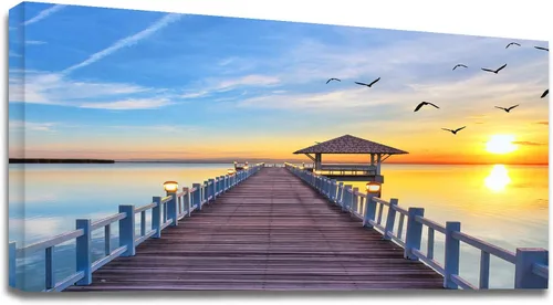 Miniatura 25 de YONICA Imagen en lienzo personalizada de tus fotos, impresión artística de pared personalizada de 16 x 12 pulgadas para decoración del hogar, lienzo