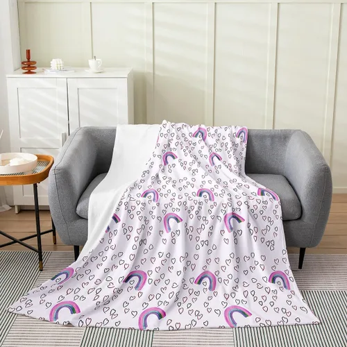 Miniatura 38 de jejeloiu Cute Mushroom Decor Plush Throw Blanket, For Kids Boys Girls 40"x50" Botanical Plants All Season,Bed Blanket Cartoon Mushrooms Flannel