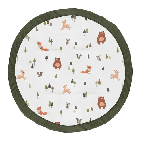 Miniatura 8 de Sweet Jojo Designs Bosque Animales del Bosque Niño Niña Género Neutral Unisex Bebé Play Mat Tiempo Esterilla Actividad Infantil Playmat Playmat