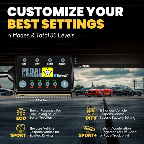 Miniatura 4 de PEDAL COMMANDER Controlador de respuesta del acelerador para Jeep Cherokee 2014-2023 - Plug-and-Play, 4 modos de conducción, control de aplicación